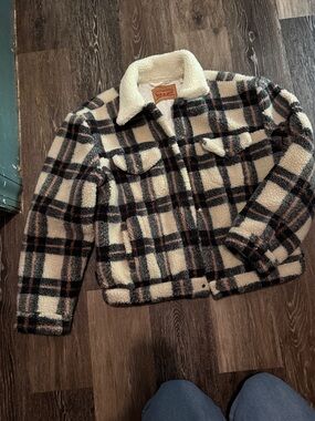 Women's Levi Sherpa button snap jacket